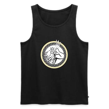 poseidon triton - Männer Premium Bio Tank Top - Schwarz - Vorne - AI Model Male 178 light (178cm)