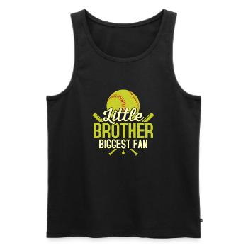 Little Brother Plus grand fan de baseball Softball - Débardeur bio Premium Homme - noir - Devant - Michal (187cm)