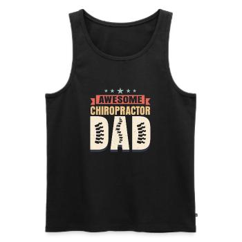 Awesome Chiropractor Dad Chiropractic Physical The - Männer Premium Bio Tank Top - Schwarz - Vorne - Michal (187cm)