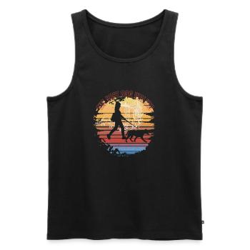 Der beste Hundeausführer - Männer Premium Bio Tank Top - Schwarz - Vorne - Michal (187cm)