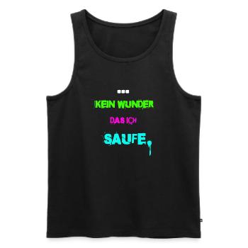 Kein Wunder das ich Saufe - Party T-Shirt Design - Männer Premium Bio Tank Top - Schwarz - Vorne - Michal (187cm)