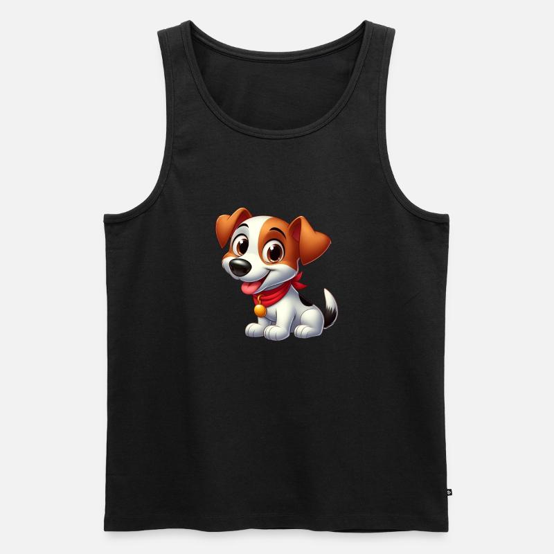 Foxterrier 6 - Männer Premium Bio Tank Top - Schwarz