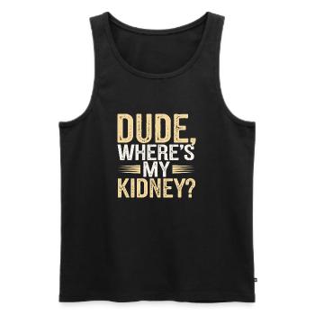Perfect saying for kidney patients - Men's Premium Organic Tank Top - black - Front - AI Model Male 178 light (178cm)