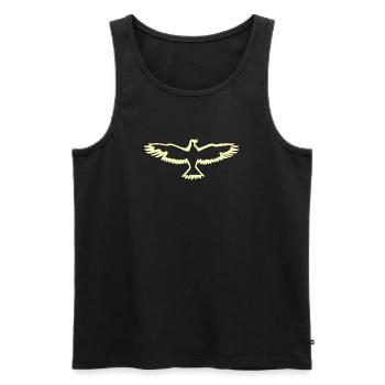Flügel-Silhouette des Vogels - Männer Premium Bio Tank Top - Schwarz - Vorne - Michal (187cm)