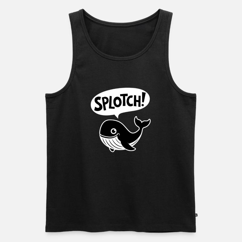 Fleck! - Lustiger Wal - Männer Premium Bio Tank Top - Schwarz