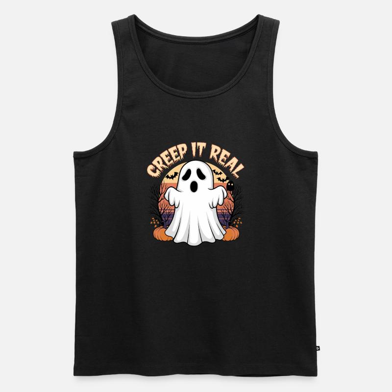 Grusel es echt - Männer Premium Bio Tank Top - Schwarz