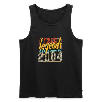 Wahre Legenden werden 2004 geboren Vintage Geburtstag - Männer Premium Bio Tank Top - Schwarz - Vorne - Michal (187cm)