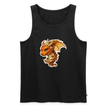 Süßer kleiner Drache - Männer Premium Bio Tank Top - Schwarz - Vorne - Michal (187cm)