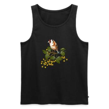 Bunter Vogel - Männer Premium Bio Tank Top - Schwarz - Vorne - AI Model Male 178 light (178cm)