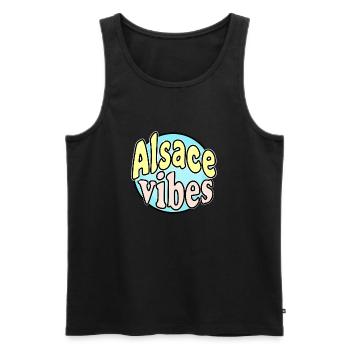 Alsace Vibes - Men's Premium Organic Tank Top - black - Front - AI Model Male 178 light (178cm)