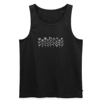 Blumenmuster Florist - Männer Premium Bio Tank Top - Schwarz - Vorne - Michal (187cm)