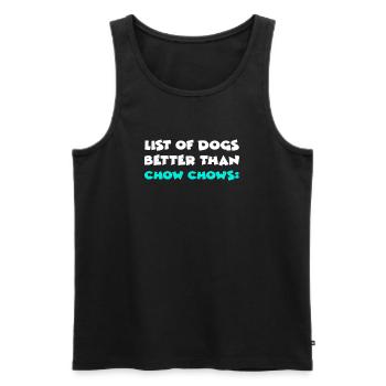 Chow Chow - Männer Premium Bio Tank Top - Schwarz - Vorne - Michal (187cm)