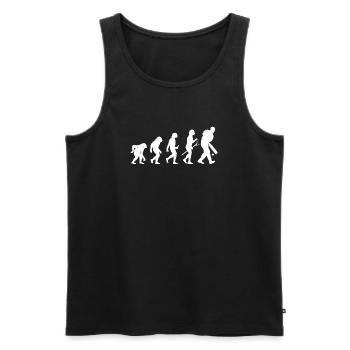 Funny Cricketer Cricket Sports Sayings - Men's Premium Organic Tank Top - black - Front - AI Model Male 178 light (178cm)