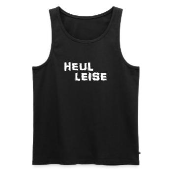 Heul Leise - Männer Premium Bio Tank Top - Schwarz - Vorne - AI Model Male 178 light (178cm)