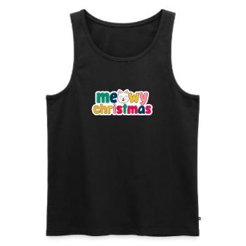 Cat Christmas - Meowy Christmas - Men's Premium Organic Tank Top - black - Front - Michal (187cm)