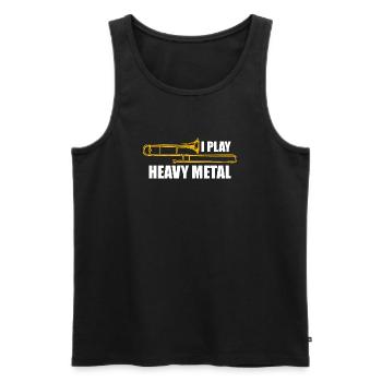 Tromboniste de heavy metal tromboniste - Débardeur bio Premium Homme - noir - Devant - Michal (187cm)