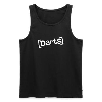 Chemise drôle de fléchettes pour les joueurs et fans de fléchettes - Débardeur bio Premium Homme - noir - Devant - Michal (187cm)