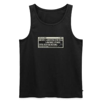 Humour Bratwurst Label Vintage - Débardeur bio Premium Homme - noir - Devant - Michal (187cm)
