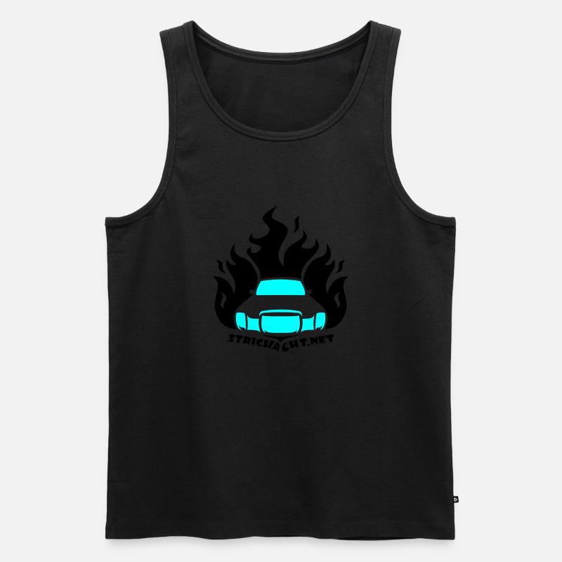 /8 Flame01 2C - Männer Premium Bio Tank Top - Schwarz