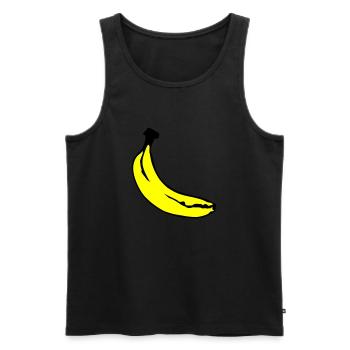 banane01 - Débardeur bio Premium Homme - noir - Devant - AI Model Male 178 light (178cm)