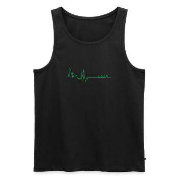 Tee-shirt d'allaitement - Débardeur bio Premium Homme - noir - Devant - AI Model Male 178 light (178cm)