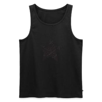 Étoile vintage - Débardeur bio Premium Homme - noir - Devant - Michal (187cm)