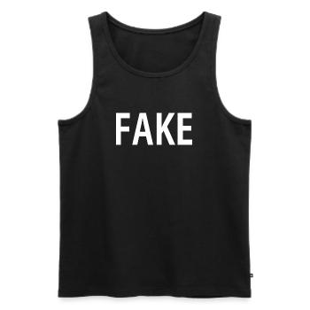 Faux - Débardeur bio Premium Homme - noir - Devant - Michal (187cm)