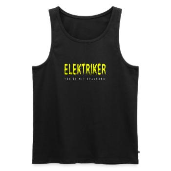 Elektriker Handwerker Design - Männer Premium Bio Tank Top - Schwarz - Vorne - AI Model Male 178 light (178cm)