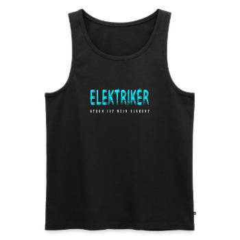 Elektriker Handwerker Design - Männer Premium Bio Tank Top - Schwarz - Vorne - AI Model Male 178 light (178cm)