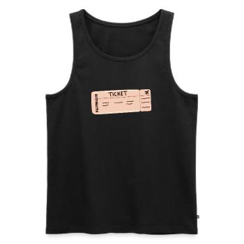 the ticket Clothing for the whole family - Men's Premium Organic Tank Top - black - Front - AI Model Male 178 light (178cm)