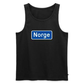 Norvège - Débardeur bio Premium Homme - noir - Devant - AI Model Male 178 light (178cm)