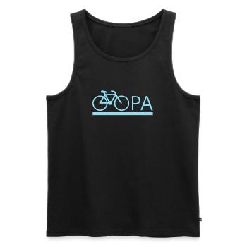 bester Opa Fahrrad Mountainbike Radeln Kritzeln - Männer Premium Bio Tank Top - Schwarz - Vorne - AI Model Male 178 light (178cm)