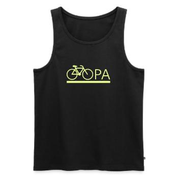 bester Opa Fahrrad Mountainbike Radeln Kritzeln - Männer Premium Bio Tank Top - Schwarz - Vorne - AI Model Male 178 light (178cm)