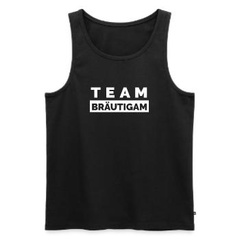 Team Bräutigam - Junggesellen Abschied Männer - Männer Premium Bio Tank Top - Schwarz - Vorne - Michal (187cm)