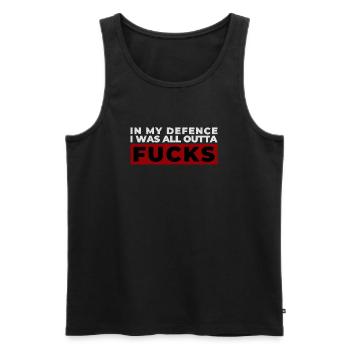 Mutiges, ausdrucksstarkes Protestdesign - Männer Premium Bio Tank Top - Schwarz - Vorne - AI Model Male 178 light (178cm)