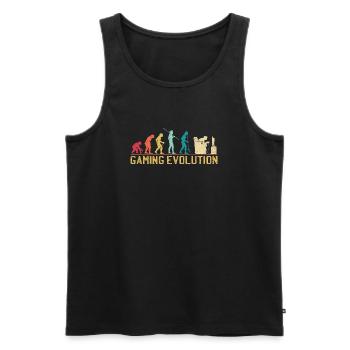 Gaming Evolution Artwork - Men's Premium Organic Tank Top - black - Front - AI Model Male 178 light (178cm)