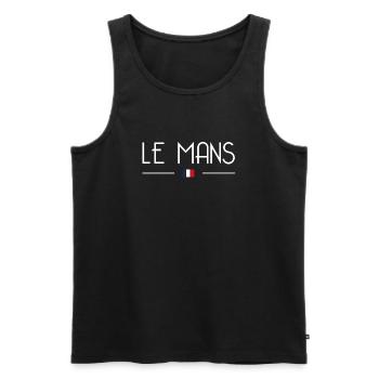 Ville française - Débardeur bio Premium Homme - noir - Devant - AI Model Male 178 light (178cm)