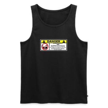 Gefahr Turbo - Männer Premium Bio Tank Top - Schwarz - Vorne - AI Model Male 178 light (178cm)