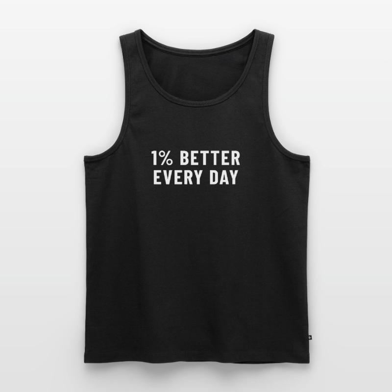 1% Better Every Day Männer Premium Bio Tank Top