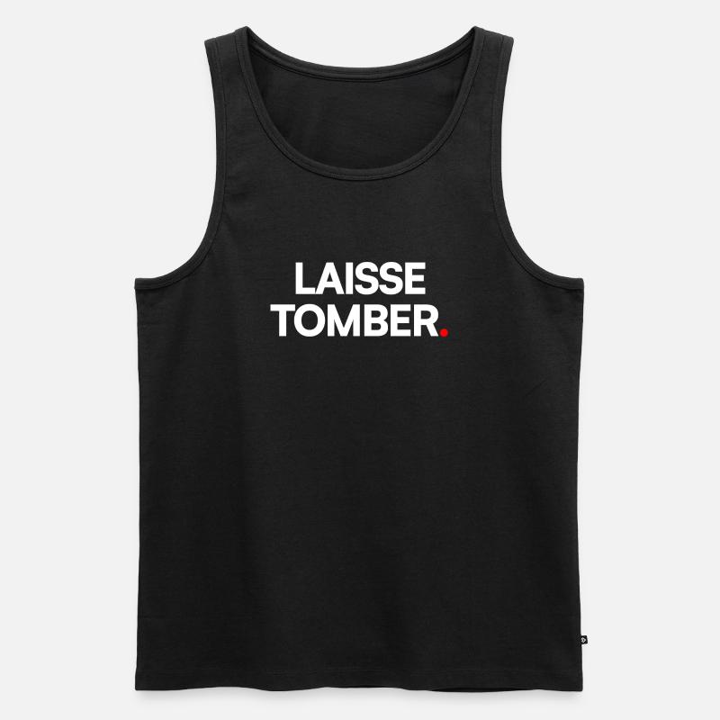 Lass es fallen - Männer Premium Bio Tank Top - Schwarz