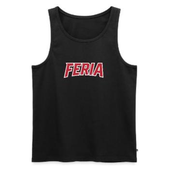 Feria rétro rouge - Débardeur bio Premium Homme - noir - Devant - Michal (187cm)