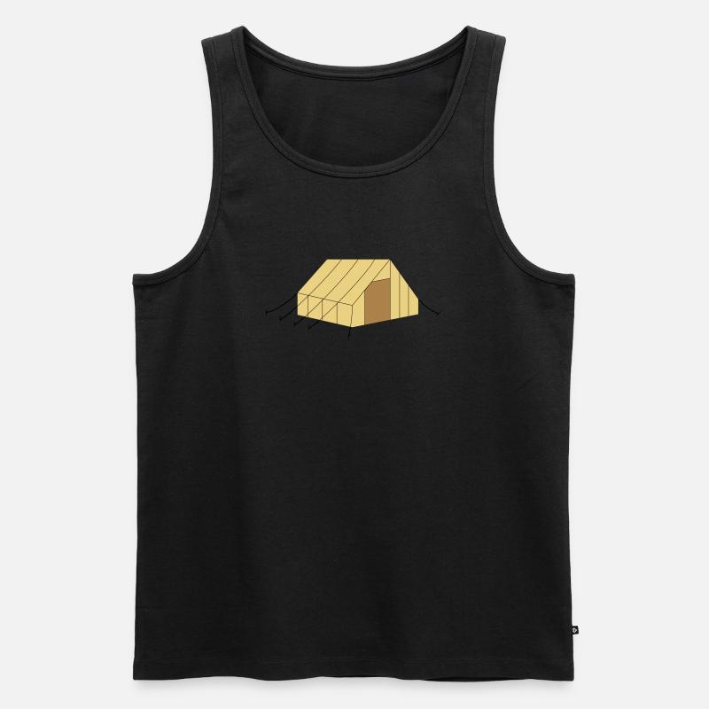 Zelt - Männer Premium Bio Tank Top - Schwarz
