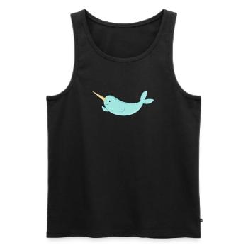 narwhal - Men's Premium Organic Tank Top - black - Front - AI Model Male 178 light (178cm)