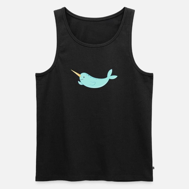 Narwal - Männer Premium Bio Tank Top - Schwarz