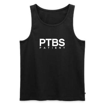 PTSD Patient Post-Traumatic Stress Disorder - Men's Premium Organic Tank Top - black - Front - AI Model Male 178 light (178cm)