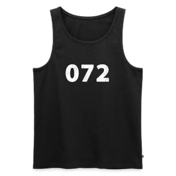072 Alkmaar, Egmond aan Zee, Heerhugowaard, Limmen - Débardeur bio Premium Homme - noir - Devant - AI Model Male 178 light (178cm)