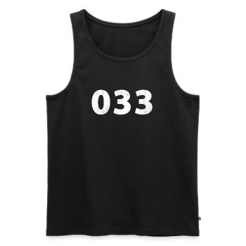 033 Amersfoort Leusden Hoevelaken Hoogland Eemdijk - Débardeur bio Premium Homme - noir - Devant - AI Model Male 178 light (178cm)