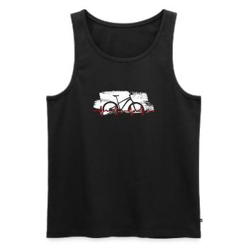 Bike Heartbeat Grafik - Männer Premium Bio Tank Top - Schwarz - Vorne - AI Model Male 178 light (178cm)