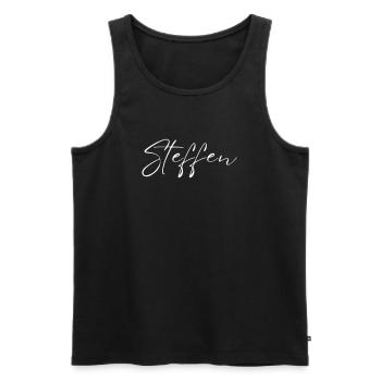 Steffen Name T-Shirt Geschenk Für Männer - Männer Premium Bio Tank Top - Schwarz - Vorne - Michal (187cm)