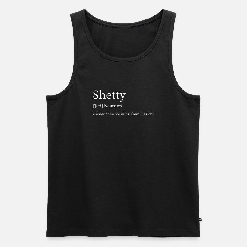 Shetty Shetlandpony Schurke mit süßem Gesicht - Männer Premium Bio Tank Top - Schwarz